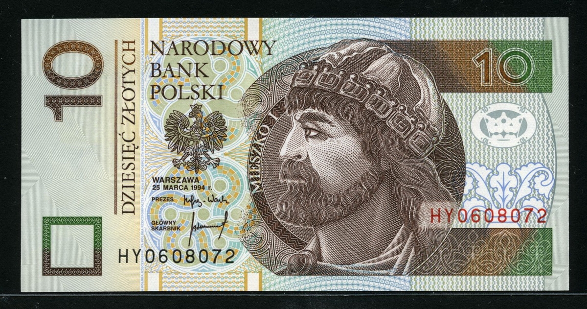 폴란드 Poland 1994 10 Zlotych P173a 미사용