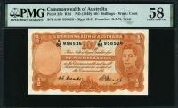 호주 Australia 1949, 10 Shillings, P25c, PMG 58 준미사용