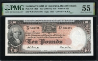 호주 Australia 1960-1965, 10 Pounds, P36, PMG 55 준미사용