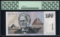 호주 Australia 1985, 100 Dollars, P48b, PCGS 64 PPQ 미사용