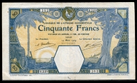 프랑스령 서아프리카 French West Africa1919-1929,50 Francs ,P9Bc, VF 상태를 사진을 보시고 참고 하세요