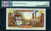 프랑스령 안틸레스 French Antilles 1964, 10 Francs, P8b, PMG 66 EPQ 완전미사용
