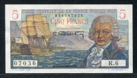 프랑스령 적도 아프리카 French Equatorial Africa 1947, 5 Francs, P20B, 미사용(2개핀홀)