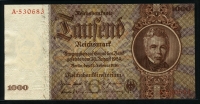 독일 Germany 1936, 1000 Reichsmark, P184, 미사용
