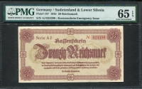 독일 Germany 1945, 20 Reichsmark, P187, PMG 65 EPQ 완전미사용