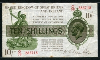 영국 Great Britain 1922-1923 ,10 Shillings, P358, 미품