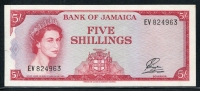 자메이카 Jamaica 1960(1964), 10 Shillings, P51Aa, 미사용 테두리 5m 갈라짐
