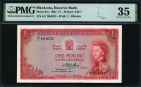 로디지아 Rhodesia 1964, 1 Pound, P25, PMG 35 미품+