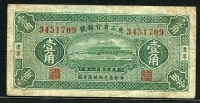 중국 동삼성관은호 1929, 10 Cents, S2959a, 미품