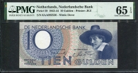 네덜란드 Netherlands 1943-1944 , 10 Gulden, P59, PMG 65 EPQ 완전미사용
