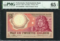 네덜란드 Netherlands 1955, 25 Gulden, P87, PMG 65 EPQ 완전미사용