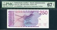네덜란드령 앤틸리스 Netherlands Antilles 1986, 250 Gulden, P27a, PMG 67 EPQ 완전미사용