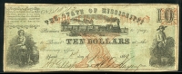 미국 1862년 미시시피 10달러 미품