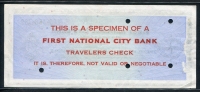 미국 1962년 First Naional City Bank of New York 20달러 수표 견양권 준미사용