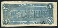 미국 1864 아메리카 남부 연합 20 달러 준미사용+