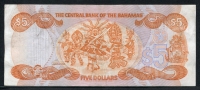 바하마 Bahamas 1974 ( 1984 ) 5 Dollars P45a, ignature W. C. Allen 미품
