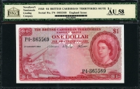 영국령 카리브해 지역 British Caribbean Territories 1958-1964 1 Dollar P7c NNGC 58 준미사용
