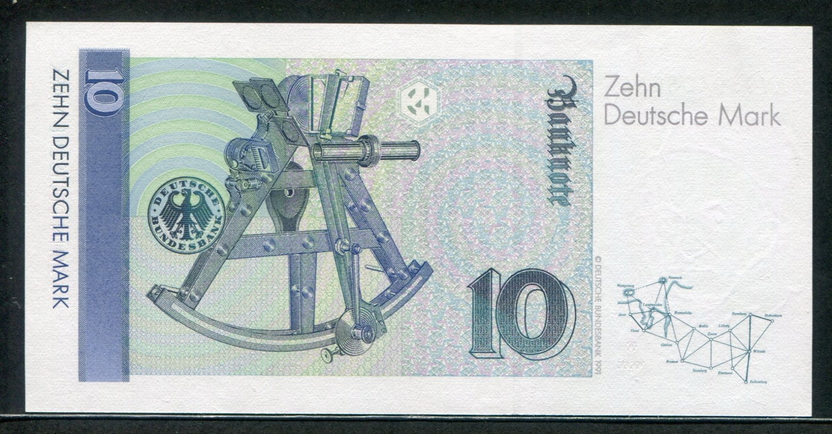 독일 Germany Federal Republic 1991 10 Deutsche Mark P38b 미사용