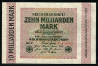 독일 Germany 1923 10 Milliarden Mark P117 미사용