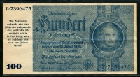 독일 Germany 1945(1935) 100 Reichsmark P190a Without holes 미품+