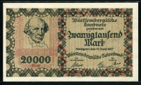 독일 German States 1923 20000 Mark, S983 미사용