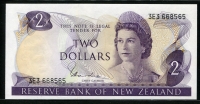 뉴질랜드 New Zealand 1977-1981 2 Dollars P164d 미사용