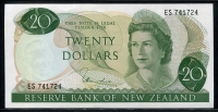 뉴질랜드 New Zealand 1977-1981 20 Dollars P167d 미사용
