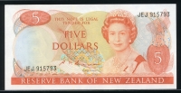 뉴질랜드 New Zealand 1985-1989 5 Dollars P171b S.T.Russell 미사용