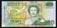 뉴질랜드 New Zealand 1992 20 Dollars P179a D.T.Brash 미사용