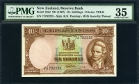 뉴질랜드 New Zealand 1967 10Shillings P158d, PMG 35 미품+