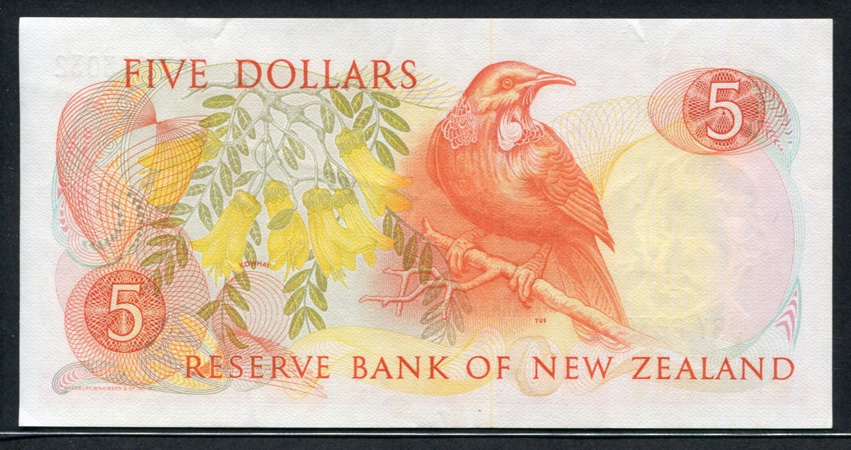 뉴질랜드 New Zealand 1981-1985 5 Dollars P171a 미품