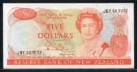 뉴질랜드 New Zealand 1981-1985 5 Dollars P171a 미품