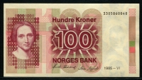 노르웨이 Norway 1985 100 Kroner P43c 미사용