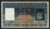 네덜란드 Netherlands 1939 10 Gulden P49 미품