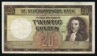 네덜란드 Netherlands 1945 20 Gulden P76 미품