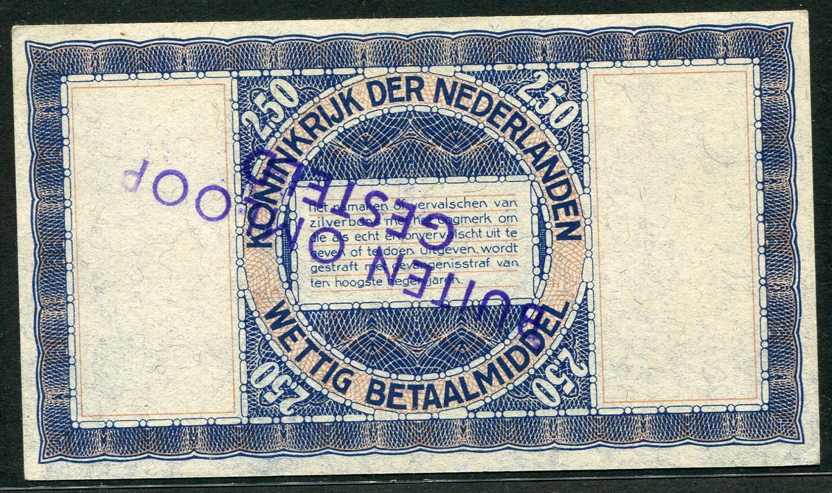 네덜란드 Netherlands 1938 2 1/2 Gulden(2.50) P62 미사용-