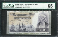 네덜란드 Netherlands 1939-1941 20 Gulden P54 PMG 65 EPQ 완전미사용