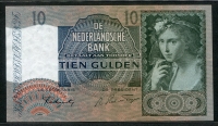 네덜란드 Netherlands 1942 10 Gulden P56 준미사용