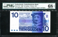 네덜란드 Netherlands 1968 10 Gulden P91b PMG 68 EPQ Superb 완전미사용 고등급