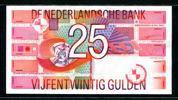 네덜란드 Netherlands 1999 25 Gulden P100 미사용