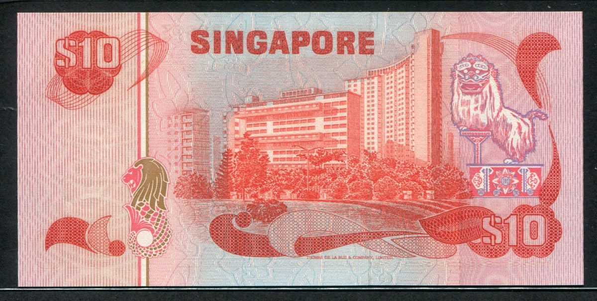 싱가포르 Singapore 1979 10 Dollars P11b 미사용