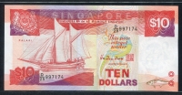 싱가포르 Singapore 1988,10 Dollars P20 미사용