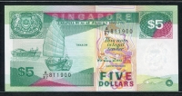 싱가포르 Singapore 1997 5 Dollars P35 Printer H&S 미사용