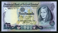 아일랜드 Ireland Northern 1977 Provincial Bank of Ireland Limited 5 Pounds P248a 미사용