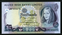 아일랜드 Ireland Northern 1984 Allied Irush Banks Ltd. 5 Pounds P2c 미사용