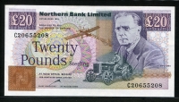 아일랜드 Ireland Northern 1996 20 Pounds P195c 준미사용