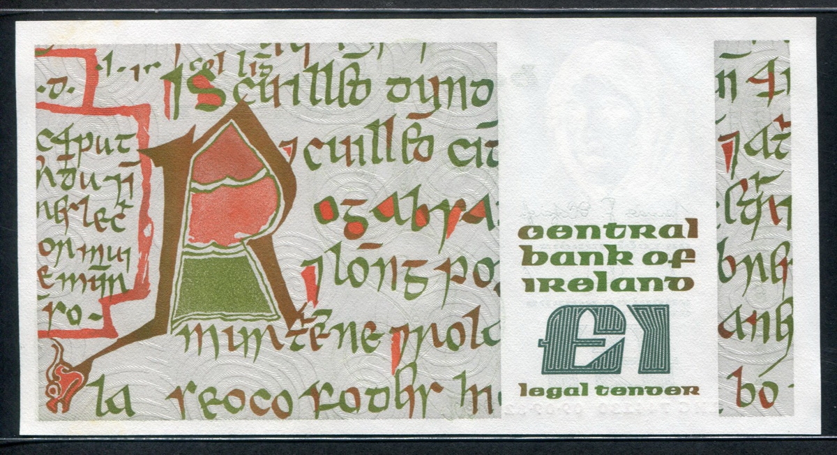 아일랜드 Ireland Republic 1982 1 Pound P70c 미사용