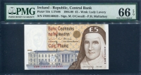 아일랜드 Ireland Republic 1994-1999 ( 1999 ) 5 Pounds P75b PMG 66 EPQ 완전미사용