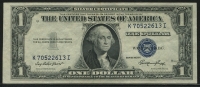 미국 1935년 E Silver Certificate 블루실 1달러 미사용(클립자국)