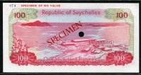 세이셸 Seychelles 1977 100 Rupees P22s Specimen 미사용